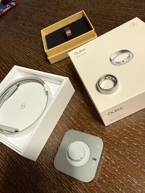 Oura Ring 4 Silver and Rose Gold Set